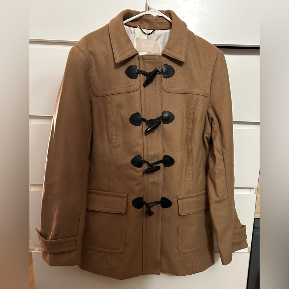 Banana Republic Tan Trench Coat with Black Toggles